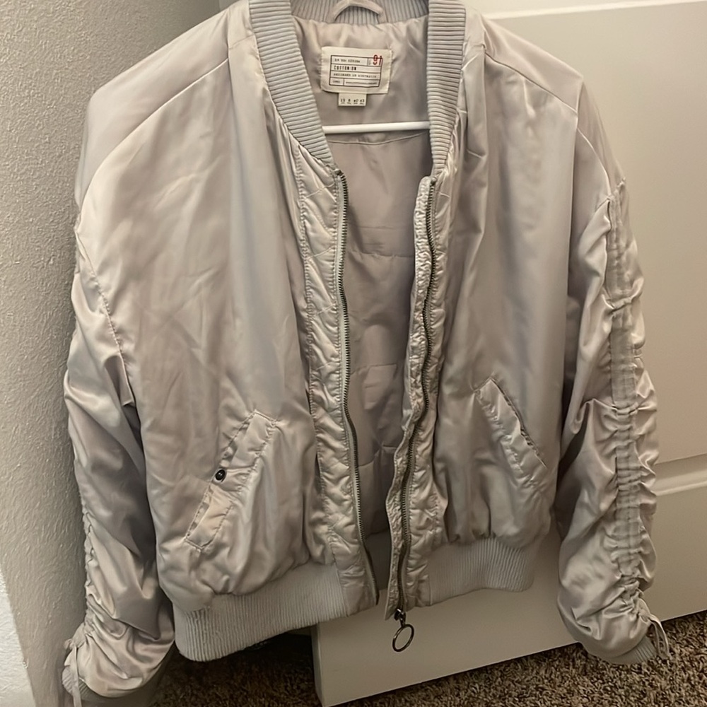 Silver bomber jacket